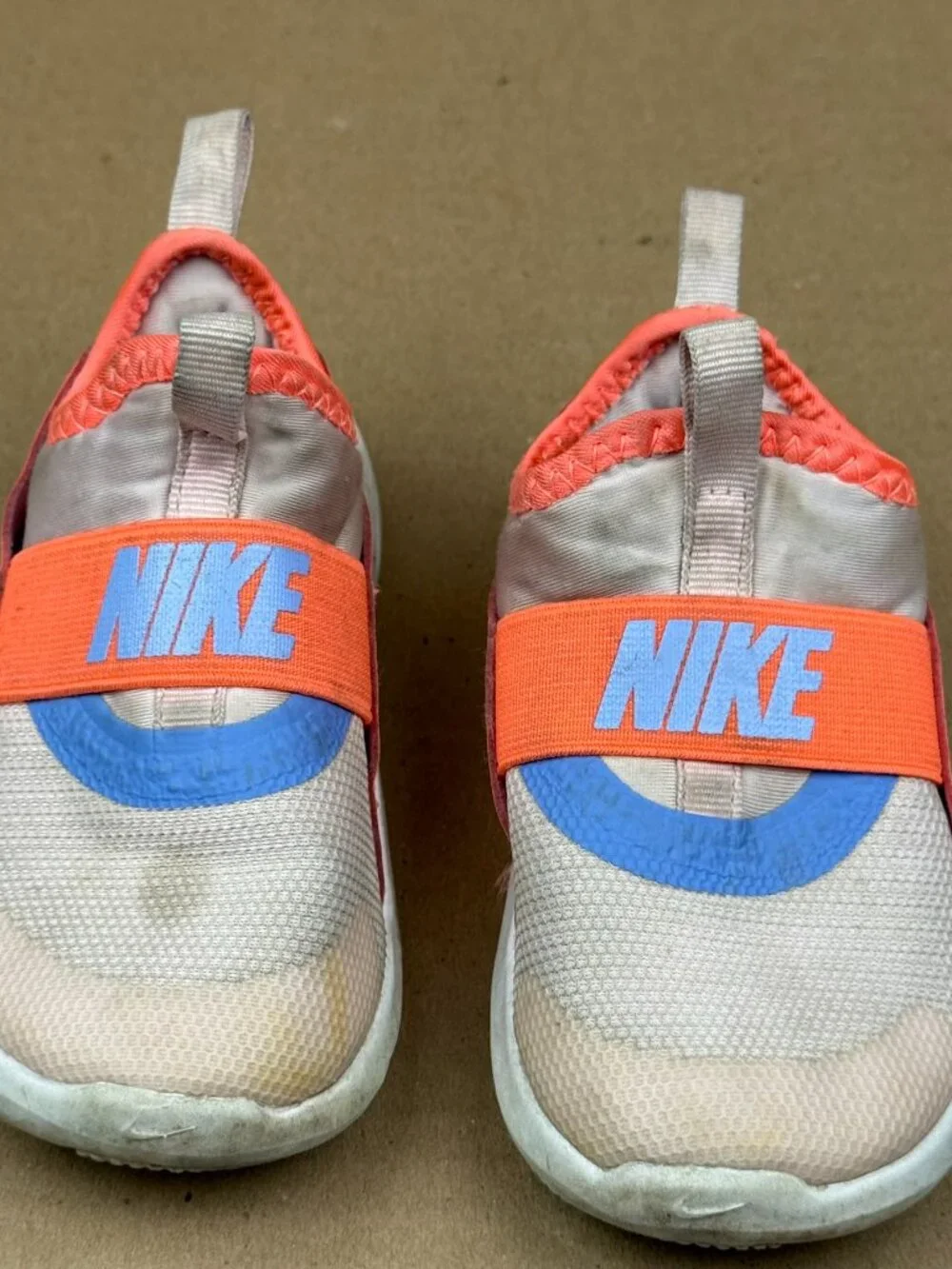 Toddler Kids Nike Flex Runner Slip On Shoes Size 7C Pink Orange Blue